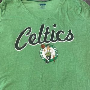 Boston Celtics v neck tee
